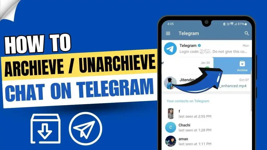 How to archive a chat in telegram mod apk