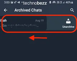 How to unarchive a chat